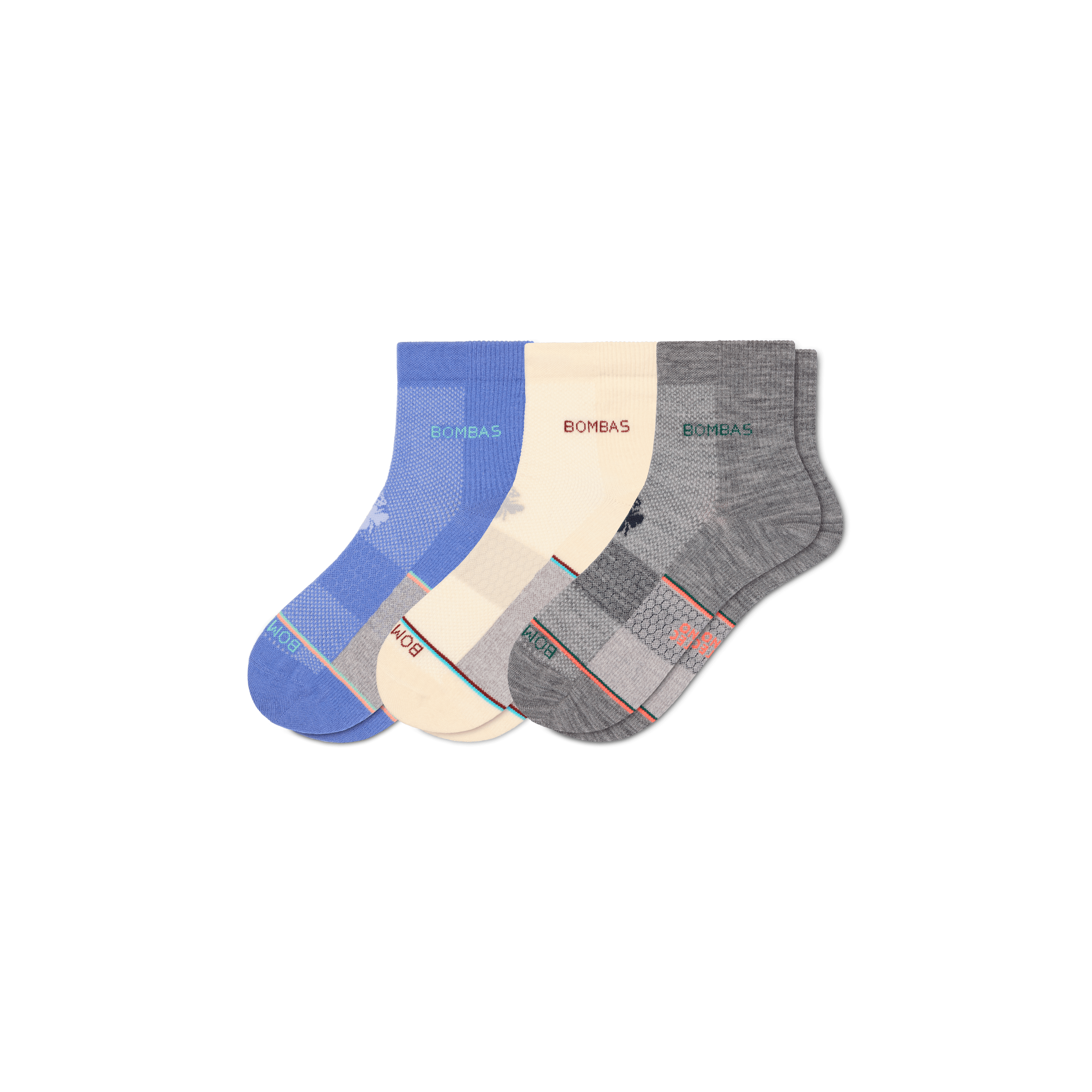 Women's UltraLite Sport Merino Wool Blend Quarter Sock 3-Pack 1