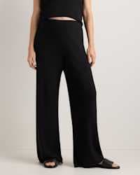 Cotton Cashmere Maternity Wide Leg Pants 1