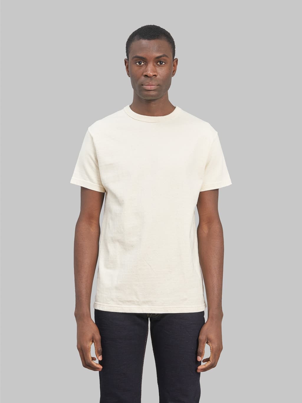 SJST-SC01 Japanese Cotton Crew T-Shirt Natural 1