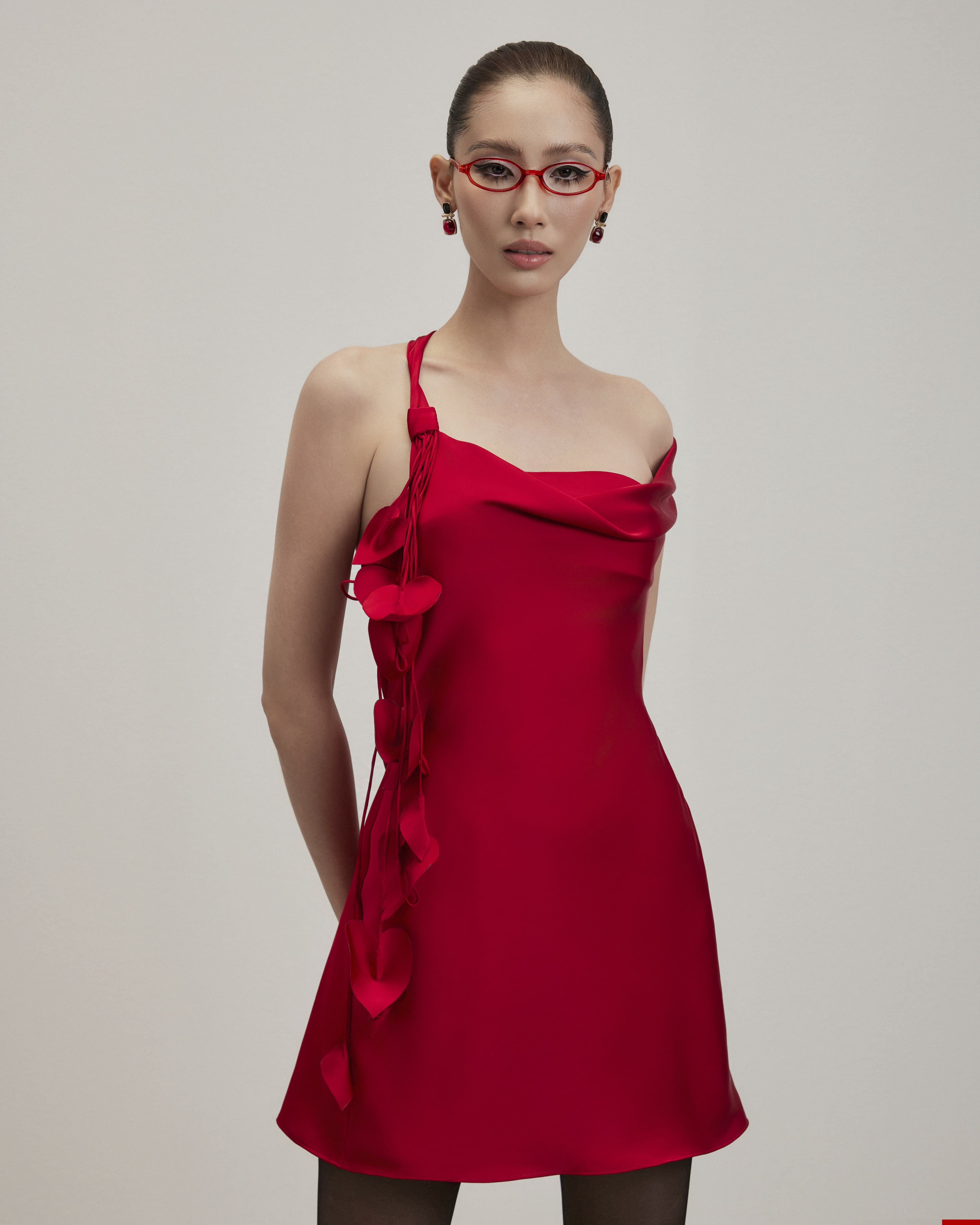RED AWAKE SILK DRESS 1