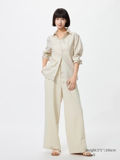 Pantalon Easy en lin mélangé
