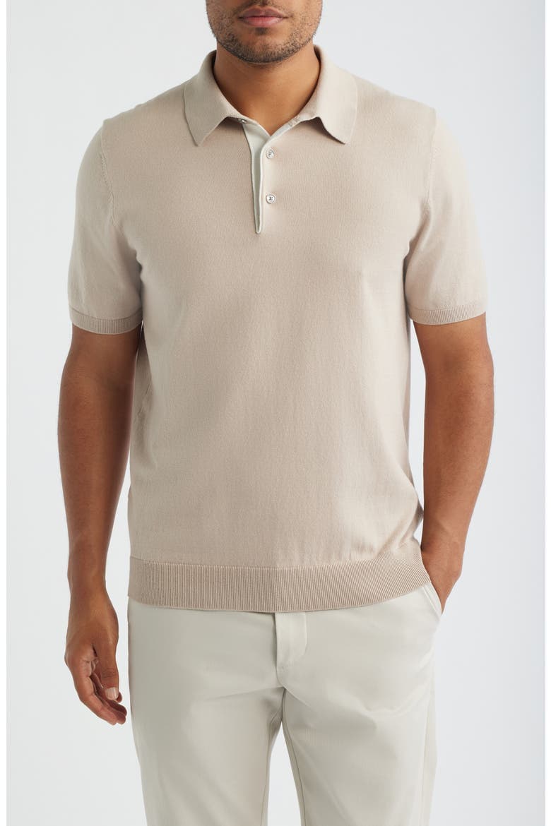 Finch Short Sleeve Linen & Cotton Polo Sweater