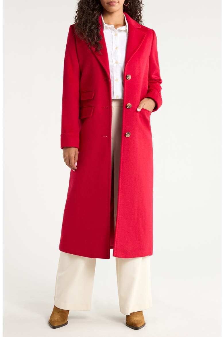 Longline Wool Blend Reefer Coat 1
