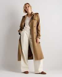 Comfort Stretch Long Trench Coat 1