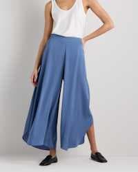 Washable Stretch Silk Palazzo Pants