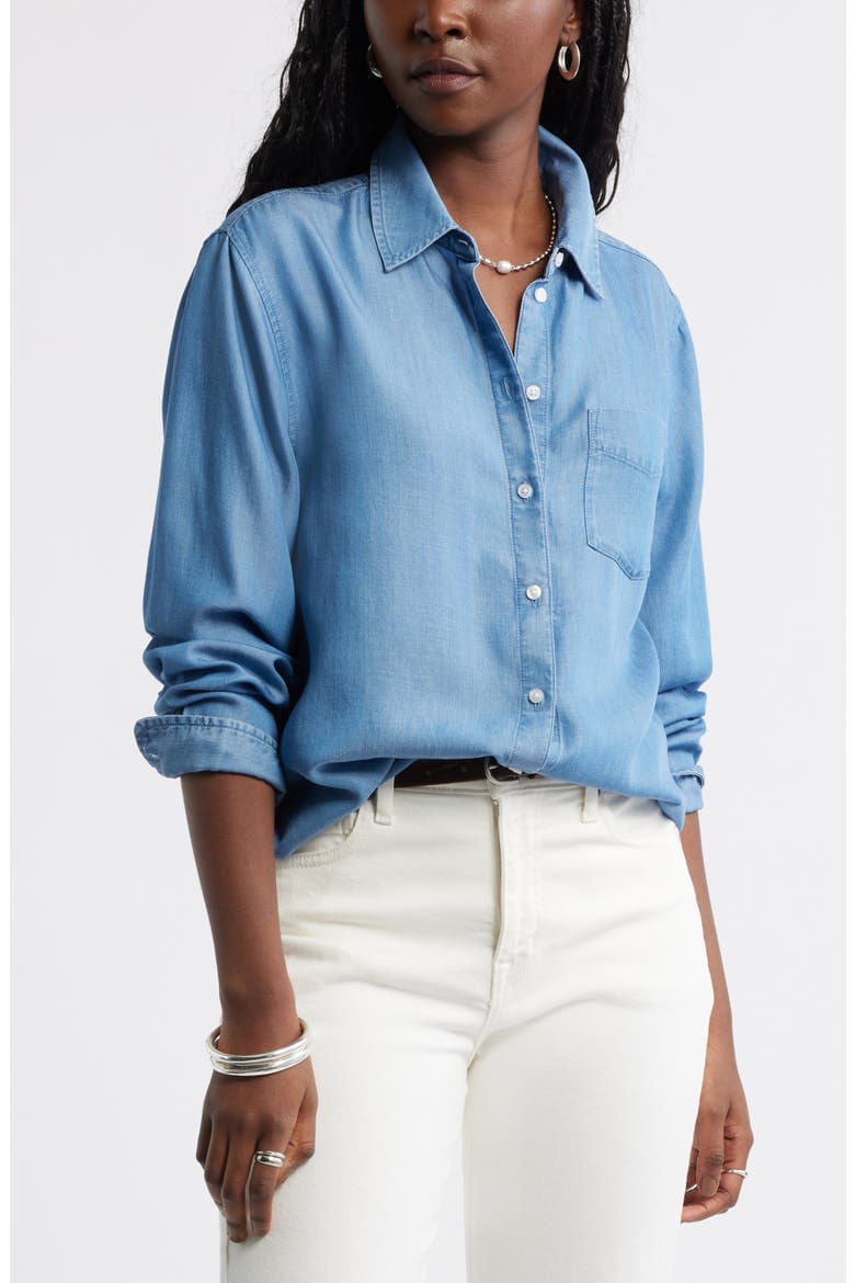 Chambray Button-Up Shirt
