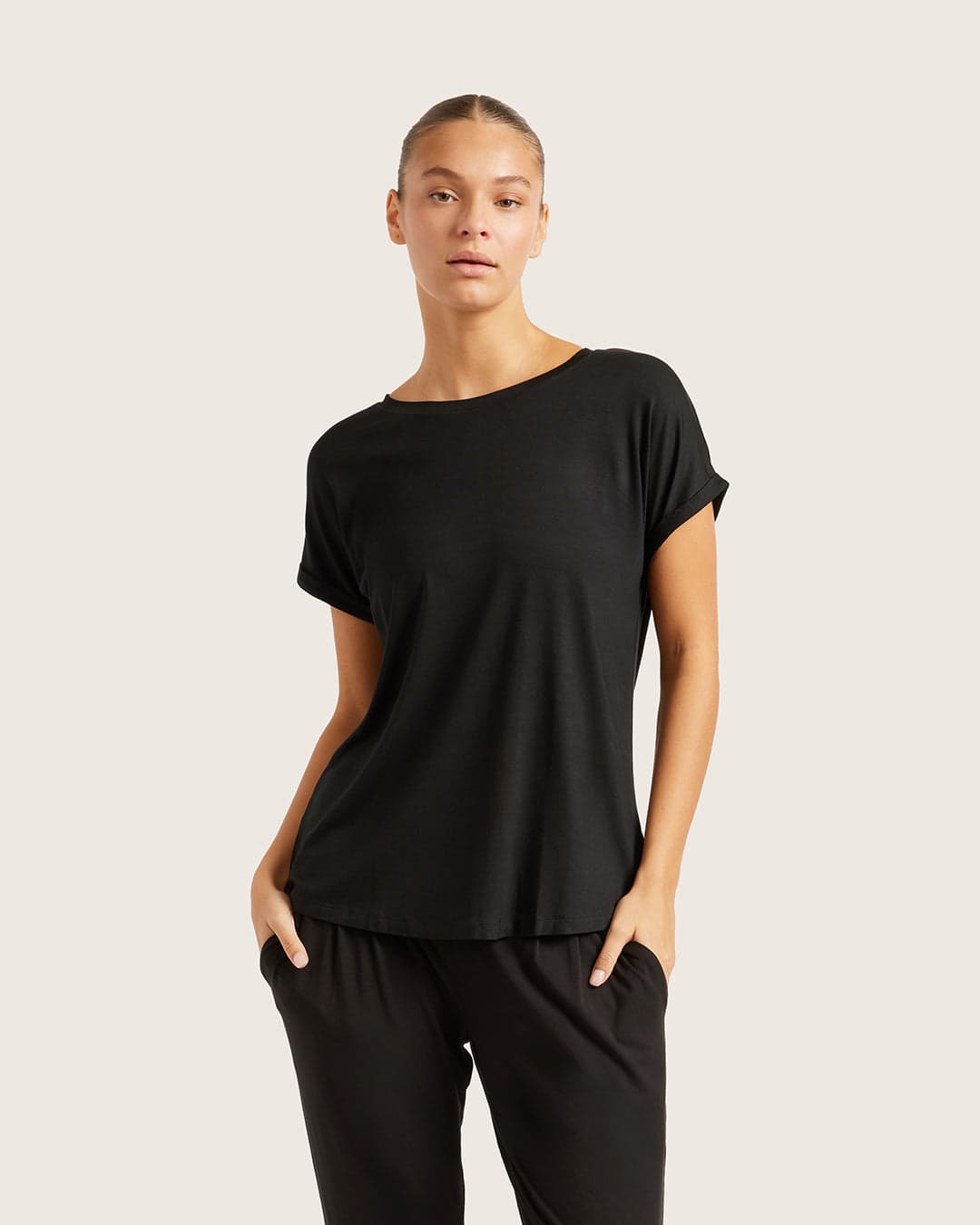 Downtime Lounge Top - Black 1