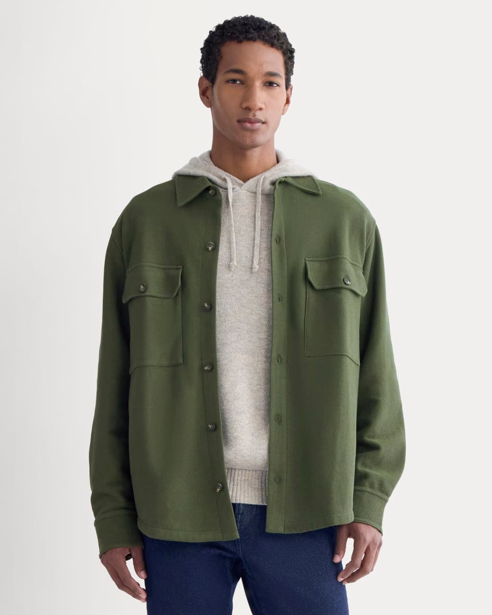 Relaxed Knit Utility Shirt
