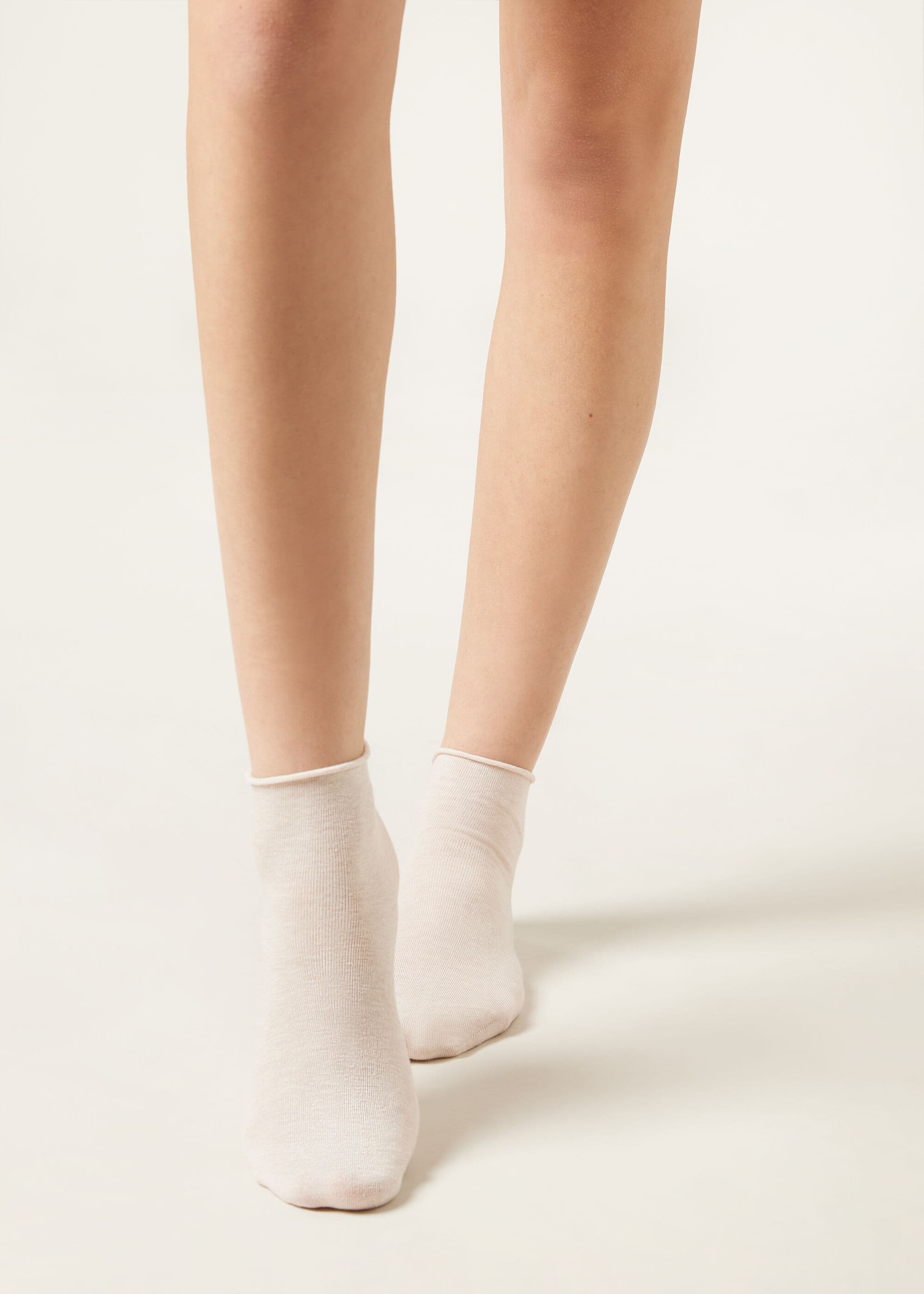 Cuffless Short Socks in Cotton 1