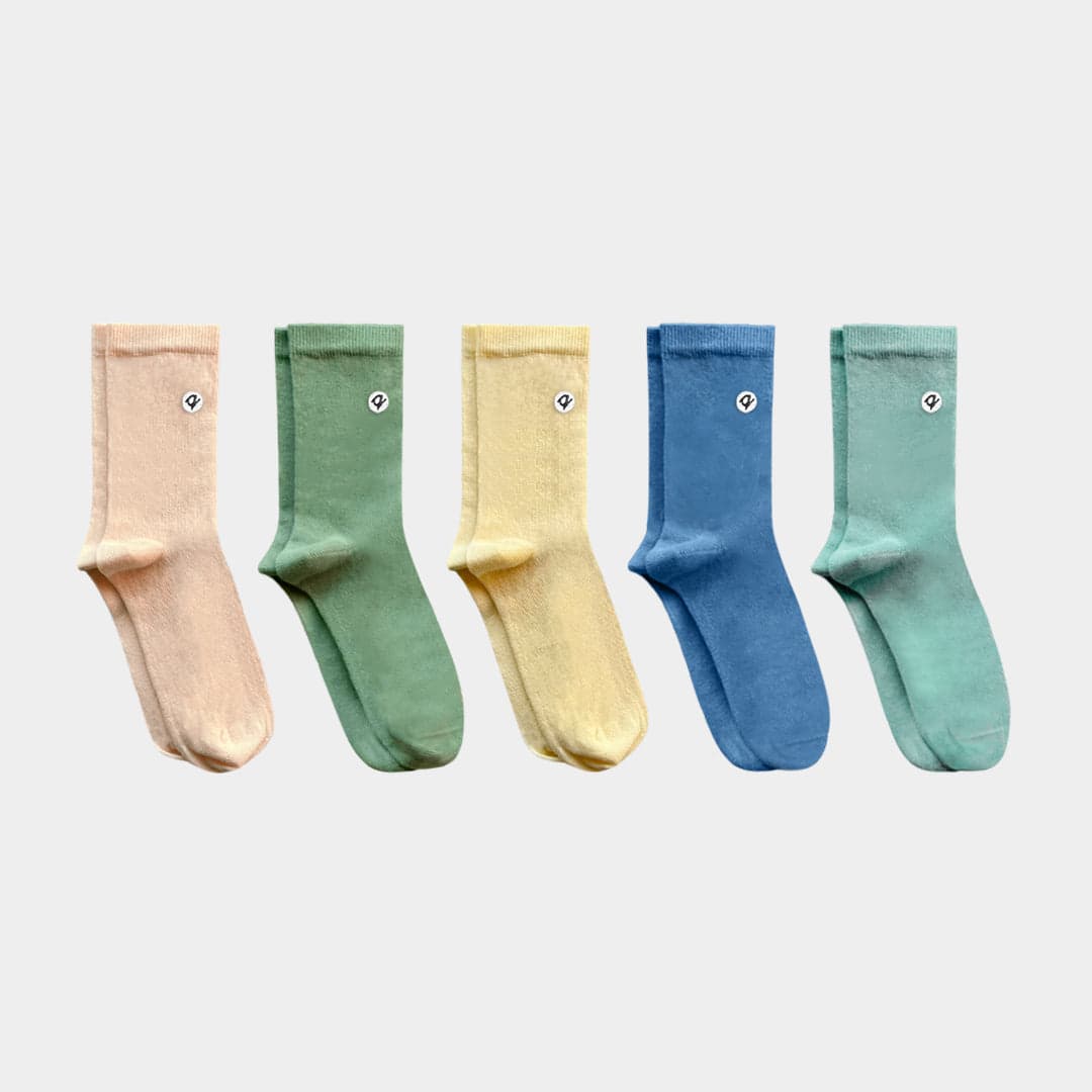 Organic Pastels Adult Socks (5 pairs) - 98% Organic Cotton 1