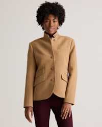 Italian Wool Stand Collar Blazer 1