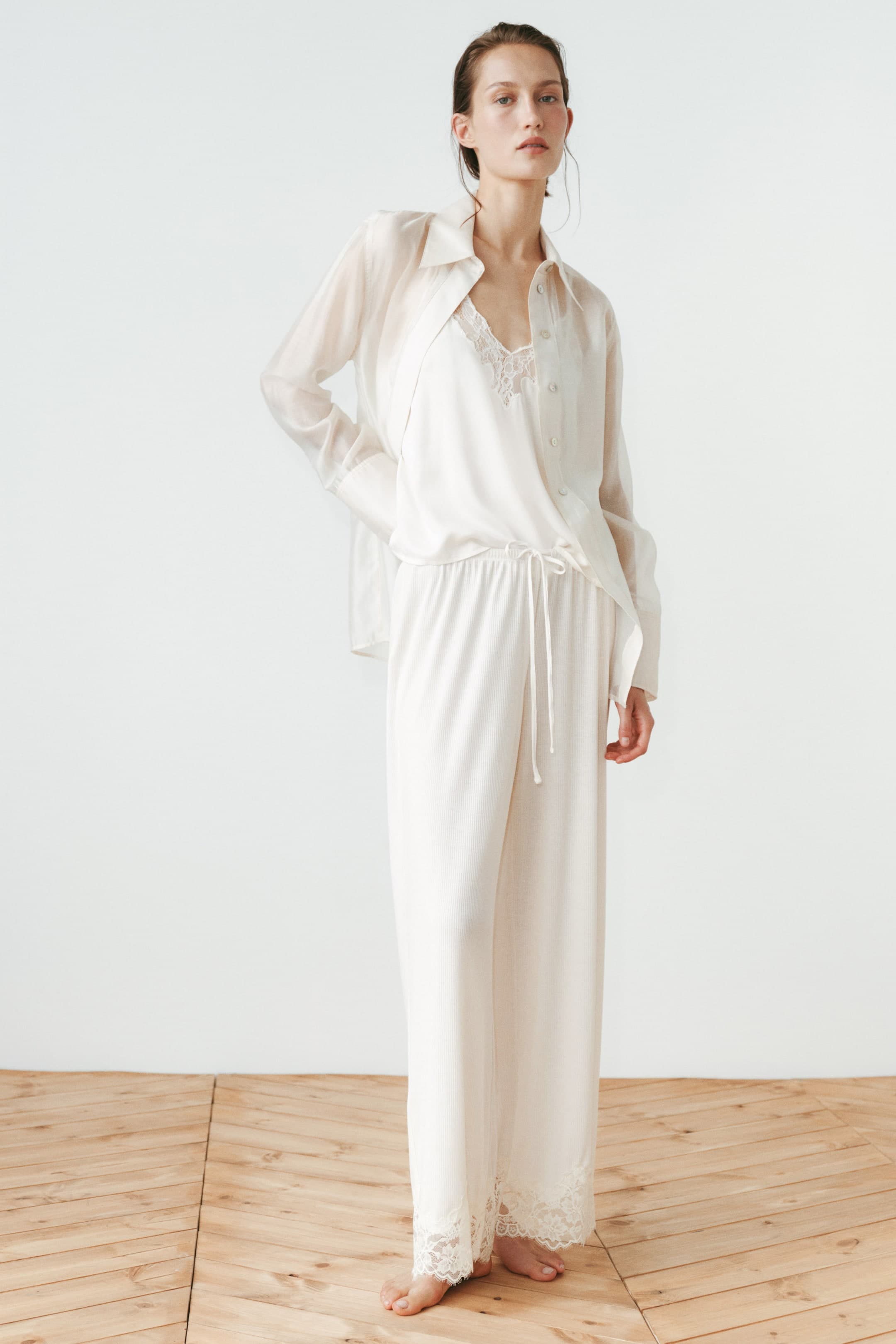 Pantalon de pyjama en viscose mélangée