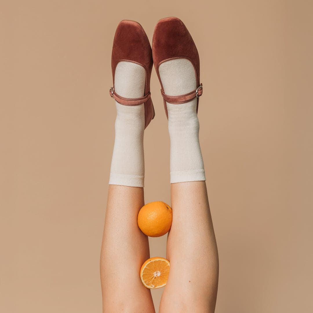 Natural (no dye) Adult Trouser Socks - 98% Organic Cotton