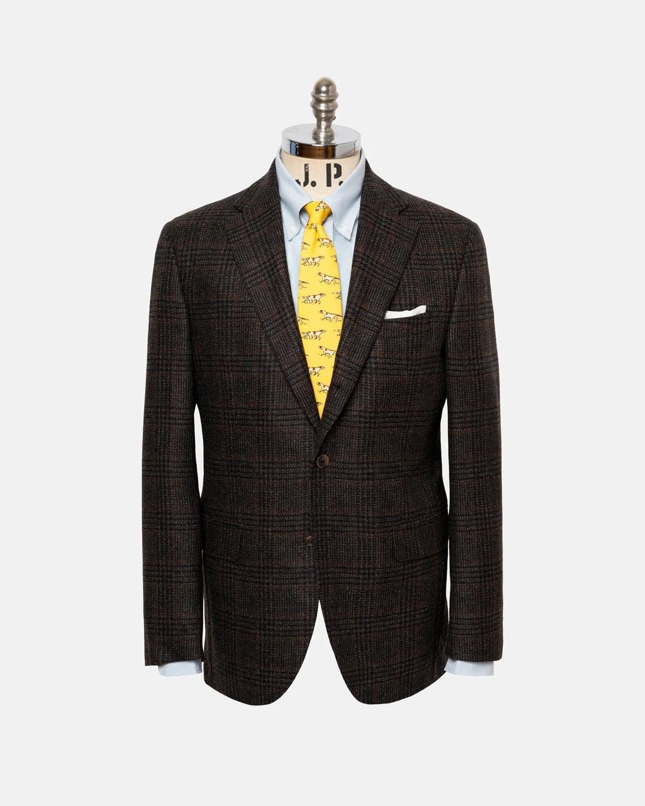 Made-in-Canada Brown Plaid Wool/Cashmere Sport Coat 1