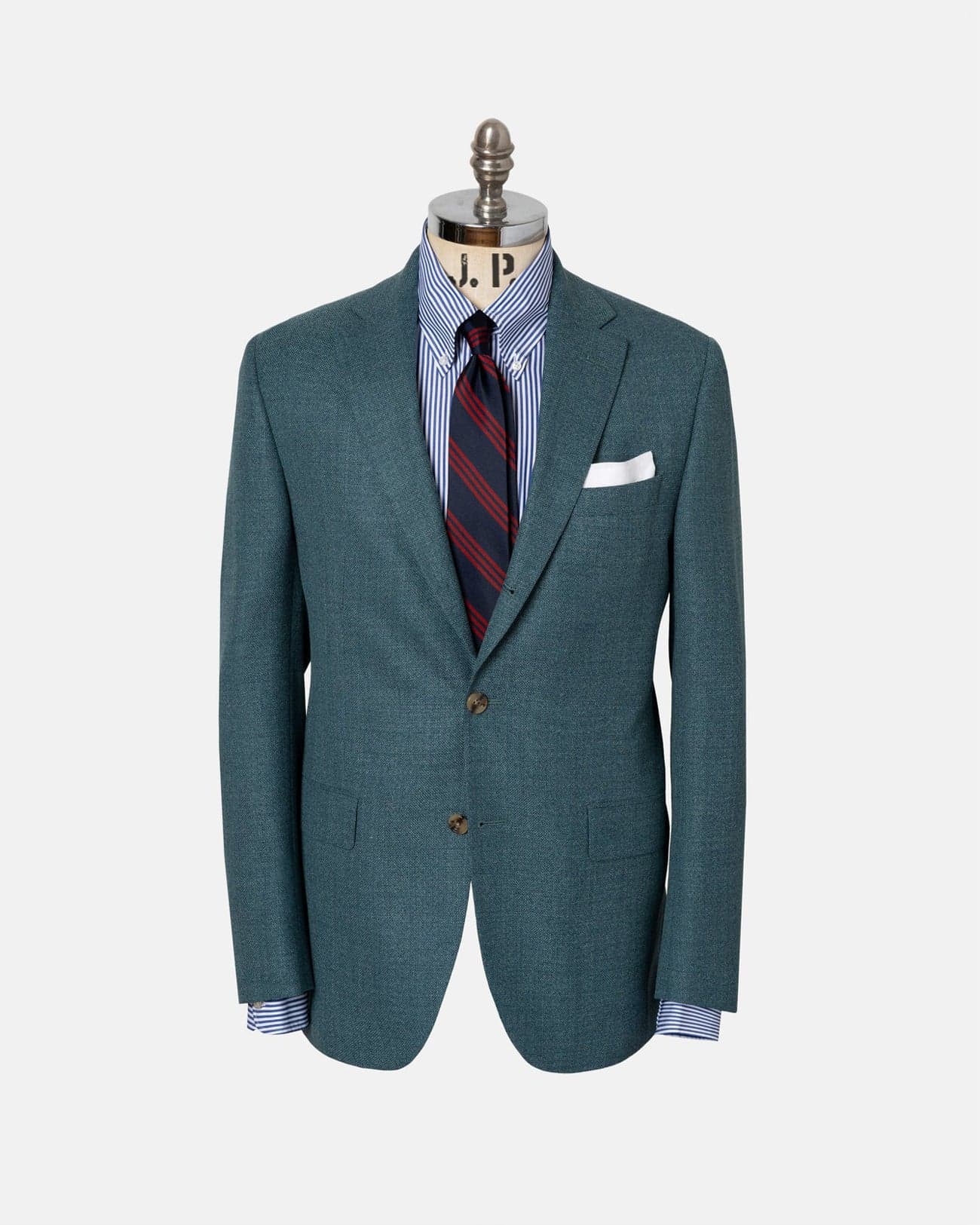 Made-in-Canada Moss Green Wool Hopsack Sport Coat