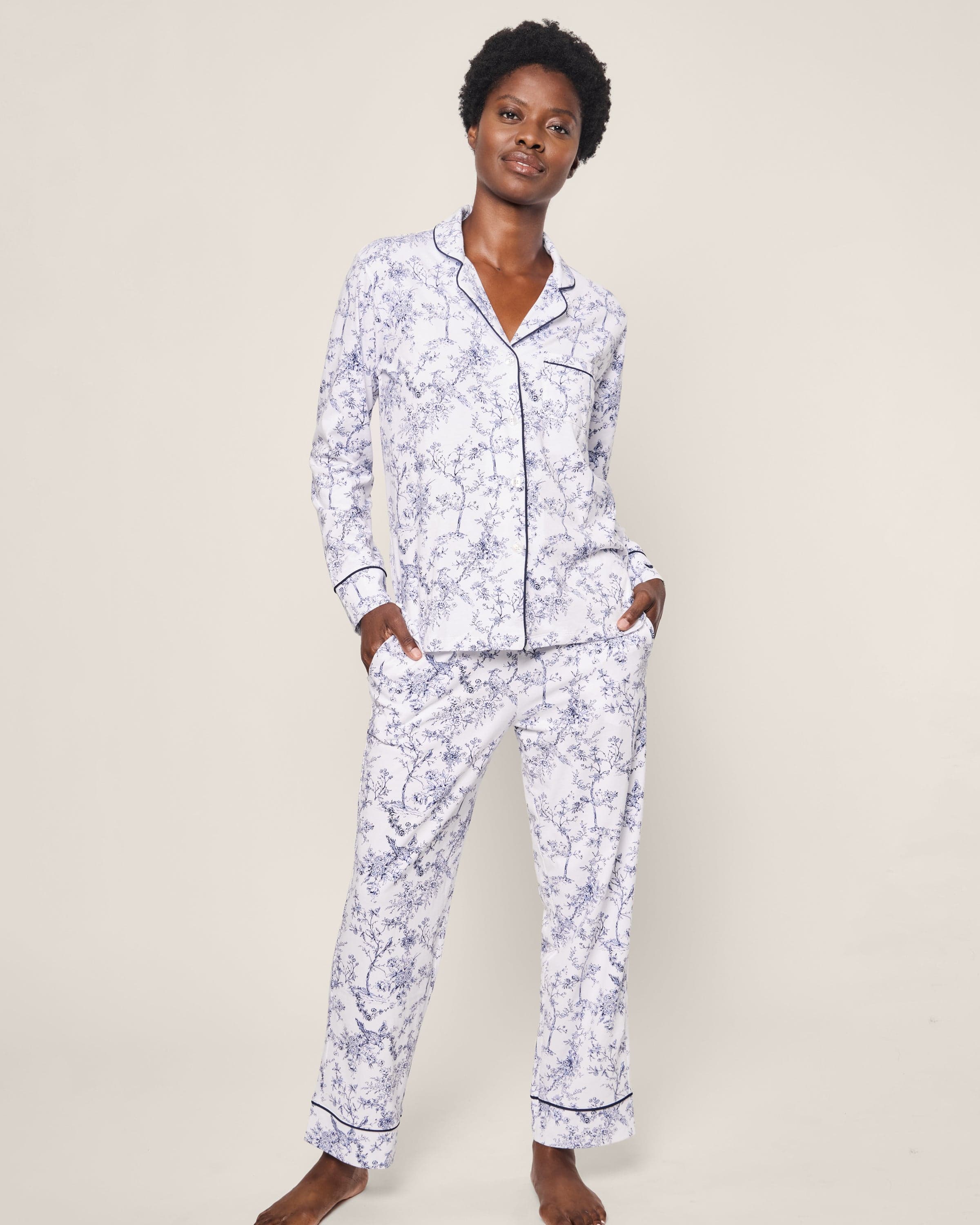 Women's Pima Pajama Set in Timeless Toile