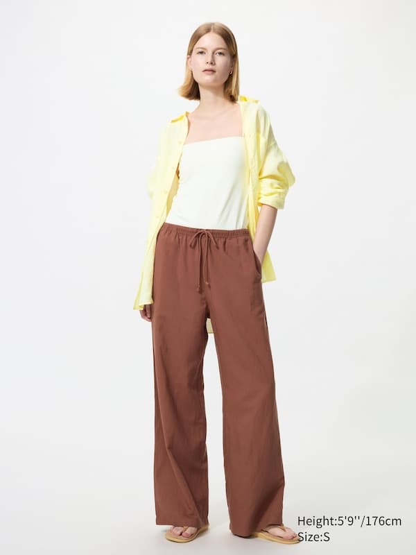 Pantalon Easy en lin mélangé (Long)