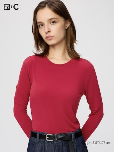 T-shirt HEATTECH en cachemire mélangé Extra Chaud (Manches longues)
