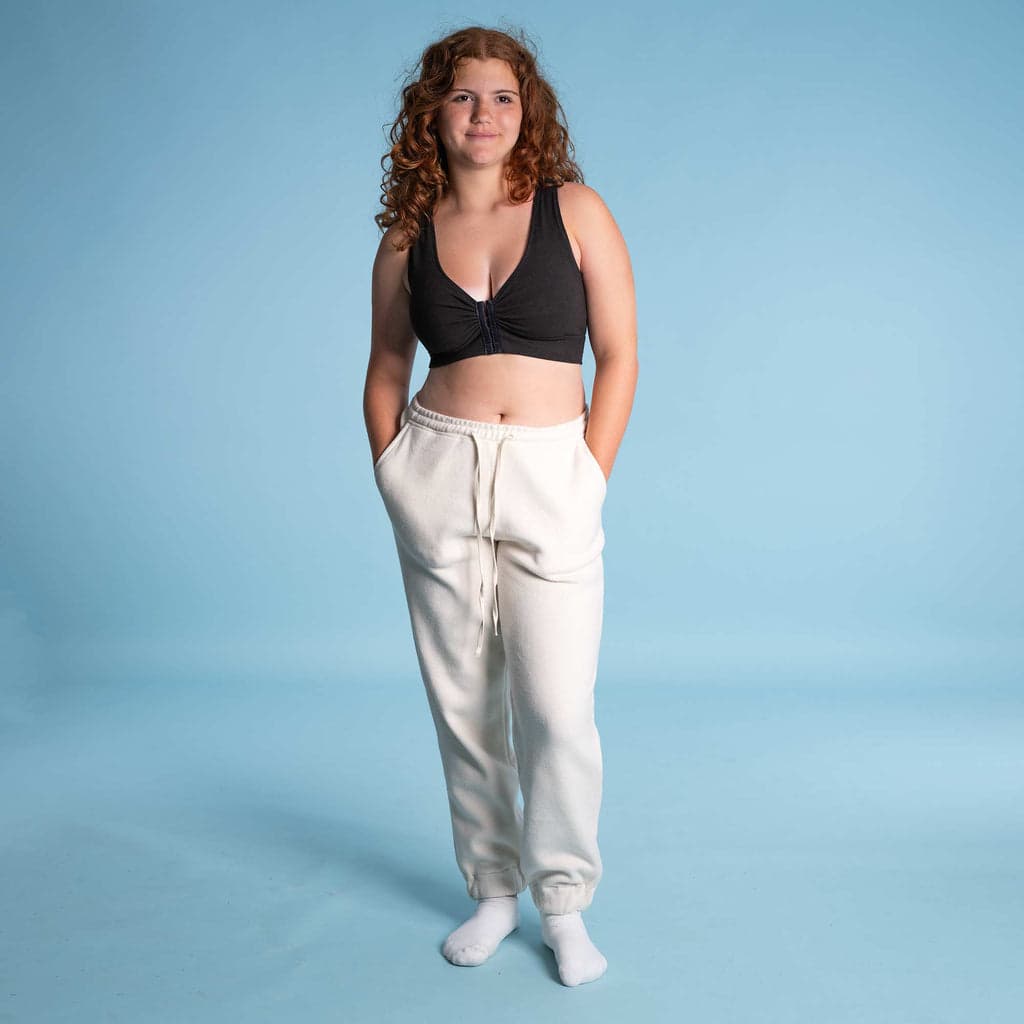 AMANDA 100% Organic Cotton Fleece Slim Jogger Pants For Women