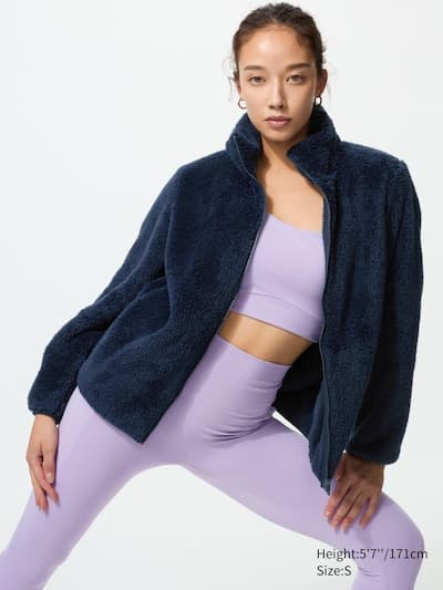 Veste zippée en polaire duveteuse