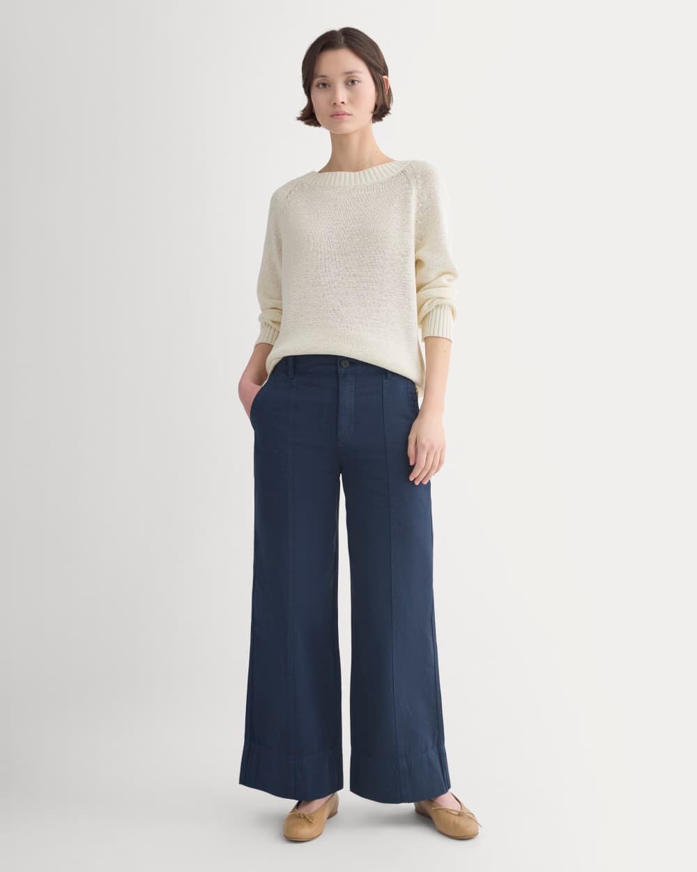 Seamed Wide-Leg Pant