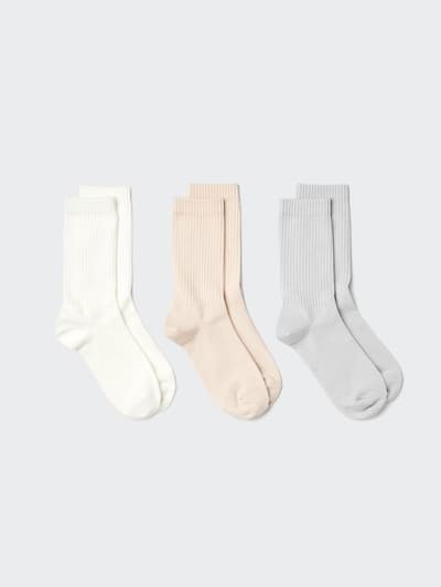 Chaussettes (Lot de 3, côtelées)