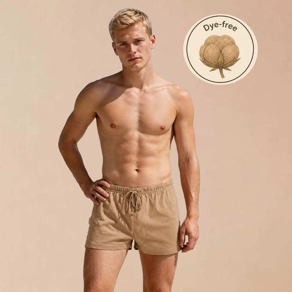 MONET 100% Organic Cotton Knit Boxer Shorts (No Fly, OC Thread, Lounge & Beachwear) (V2 100% Biodegradable)