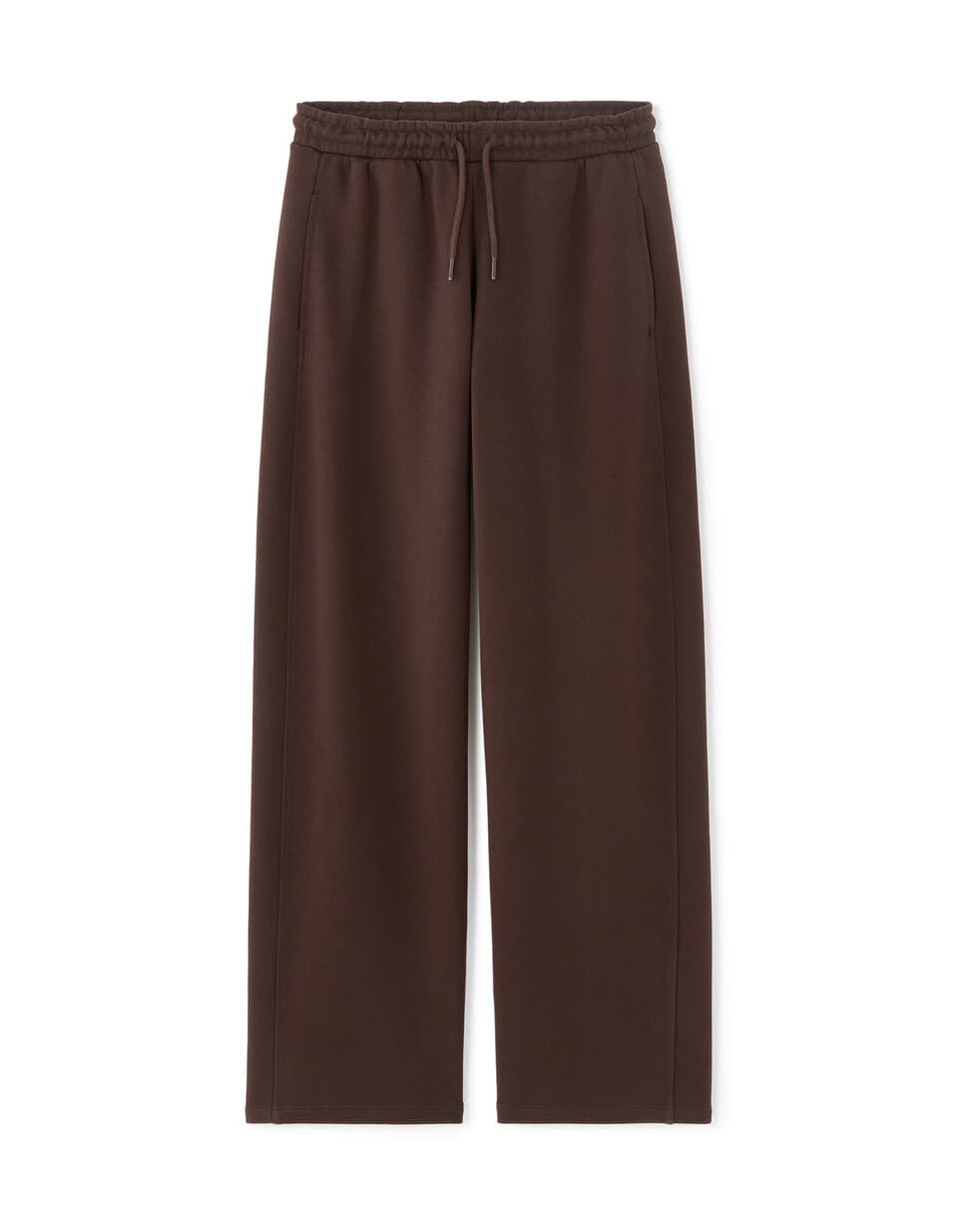 Jogging large en molleton - marron 1