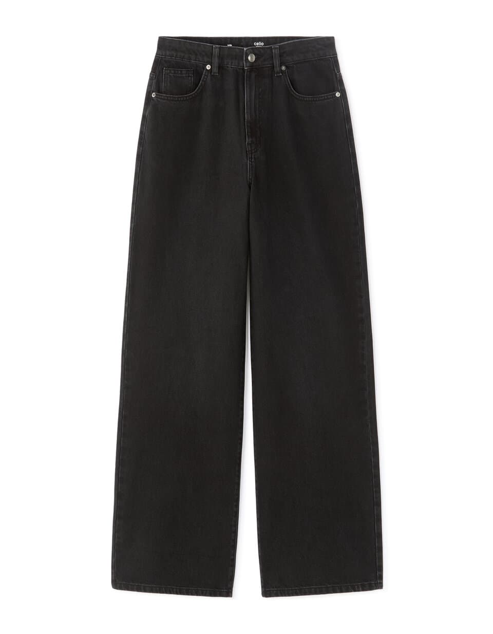 Jean wide 100% coton - noir
