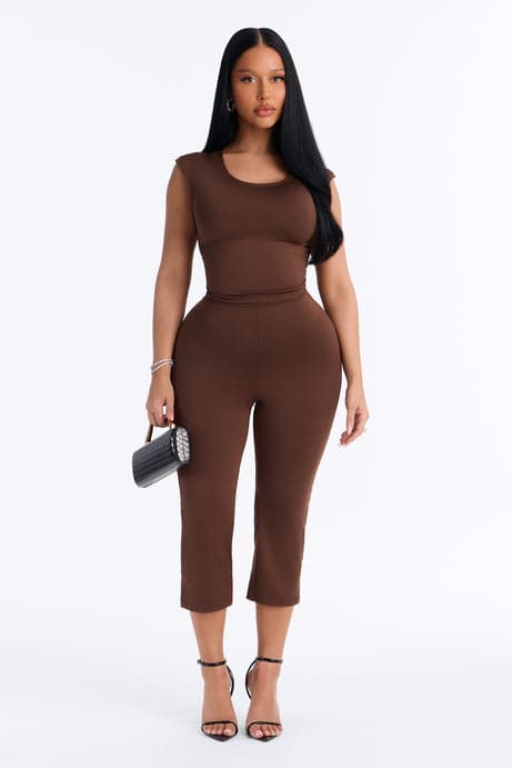 Kelly Open Back Capri Jumpsuit