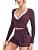 Women Ballet Wrap Top Long Sleeve Shirt Blouses Y2K Workout Gym Active Adjustable Tie Shirt Tops