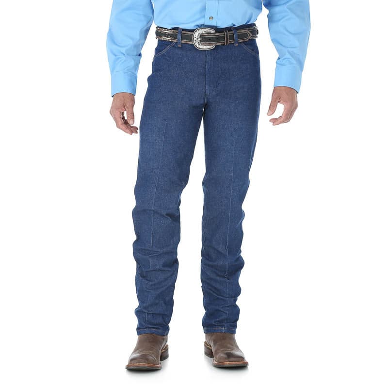 13MWZ Men's Original Fit Cowboy Cut Jeans Rigid Indigo, 100% Cotton Heavyweight Denim