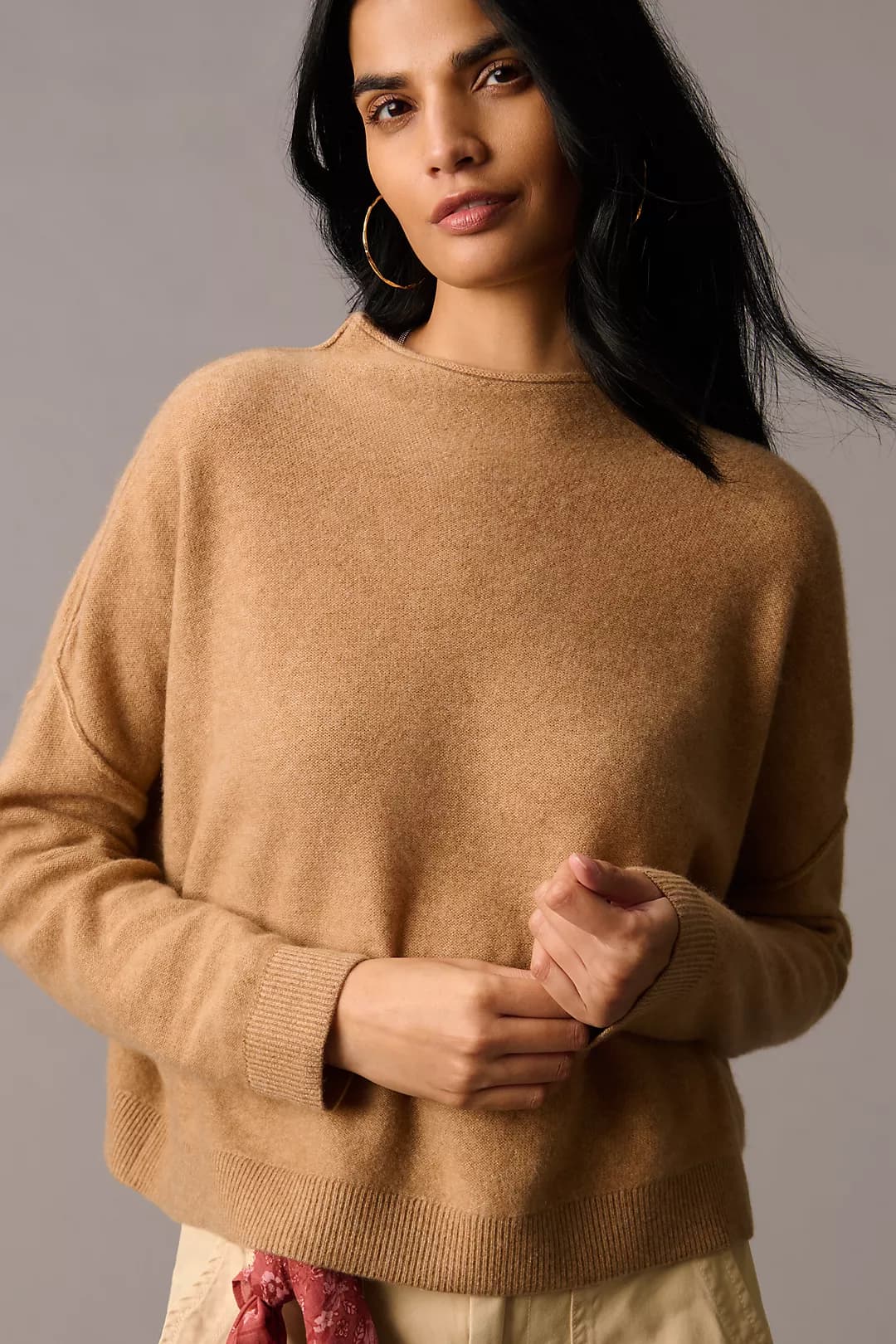 The Alani Cashmere Mock-Neck Sweater by Pilcro