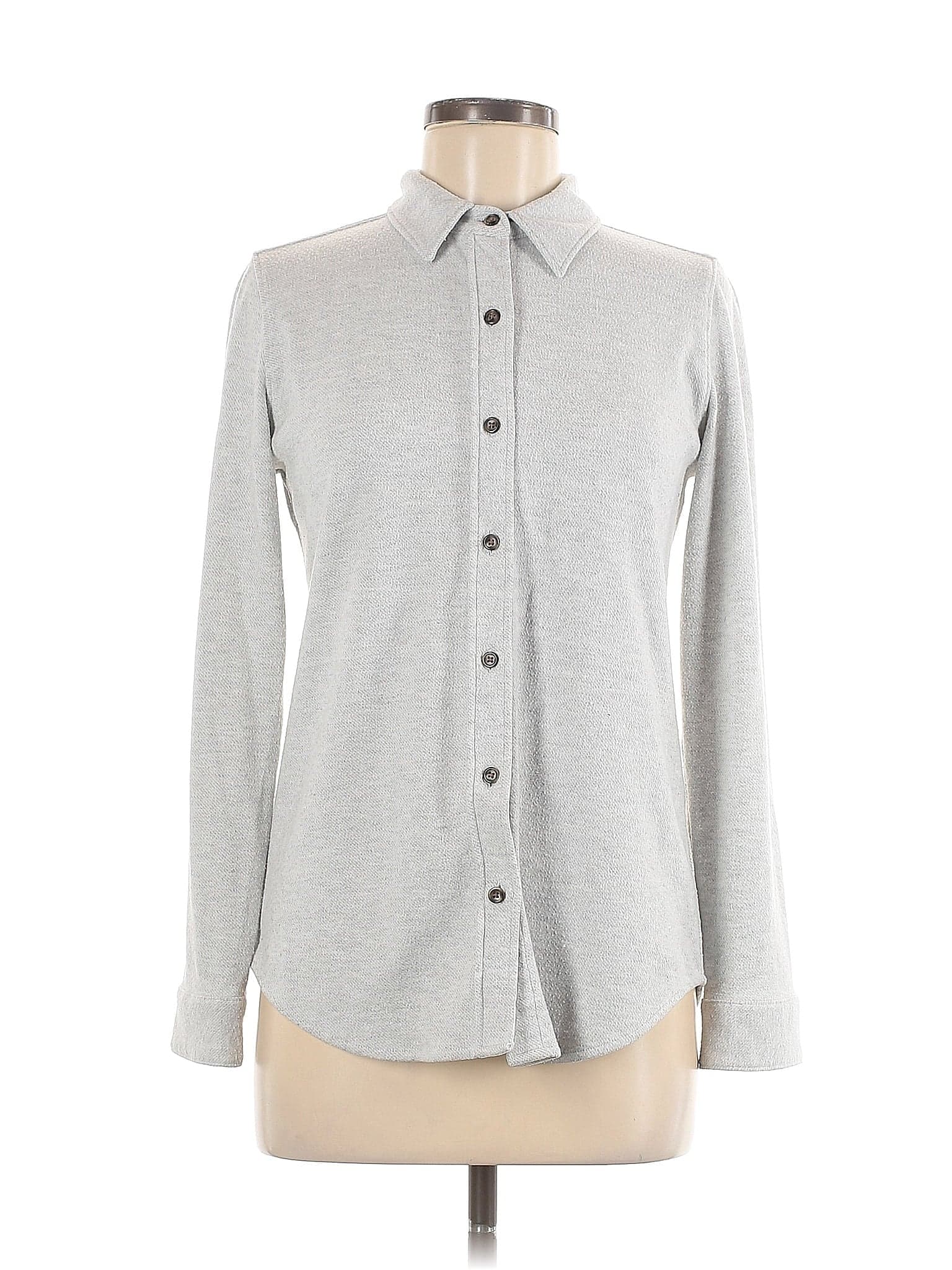 7 Diamonds Gray Long Sleeve Blouse