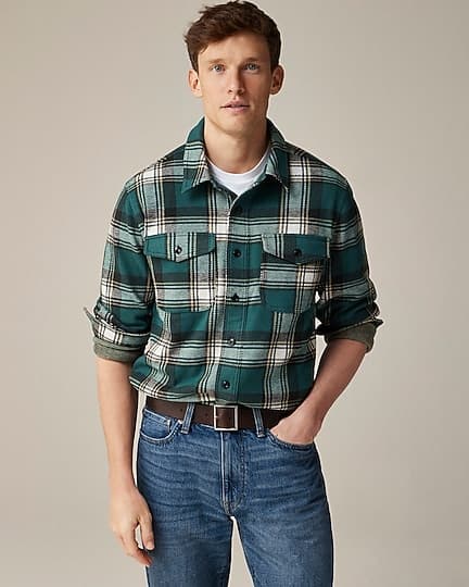 Seaboard soft-knit shirt in plaid