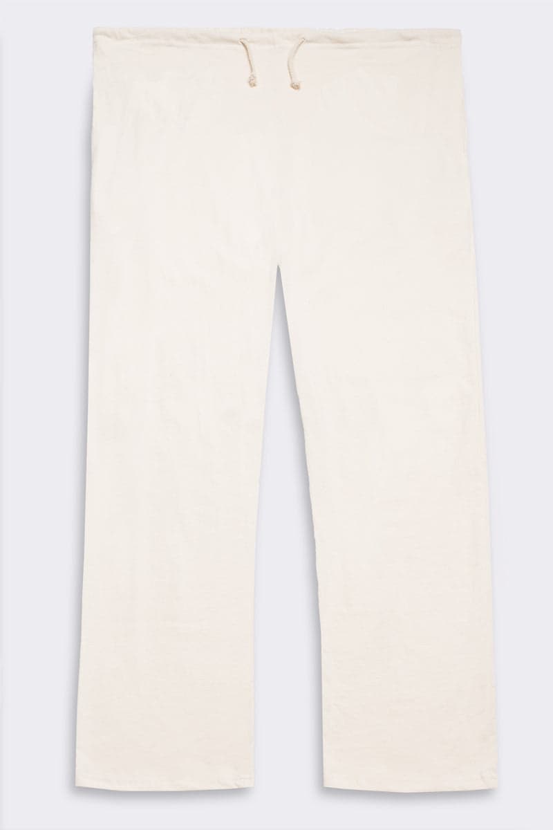 Men's Organic Drawstring Only Lounge Pants in Natural
