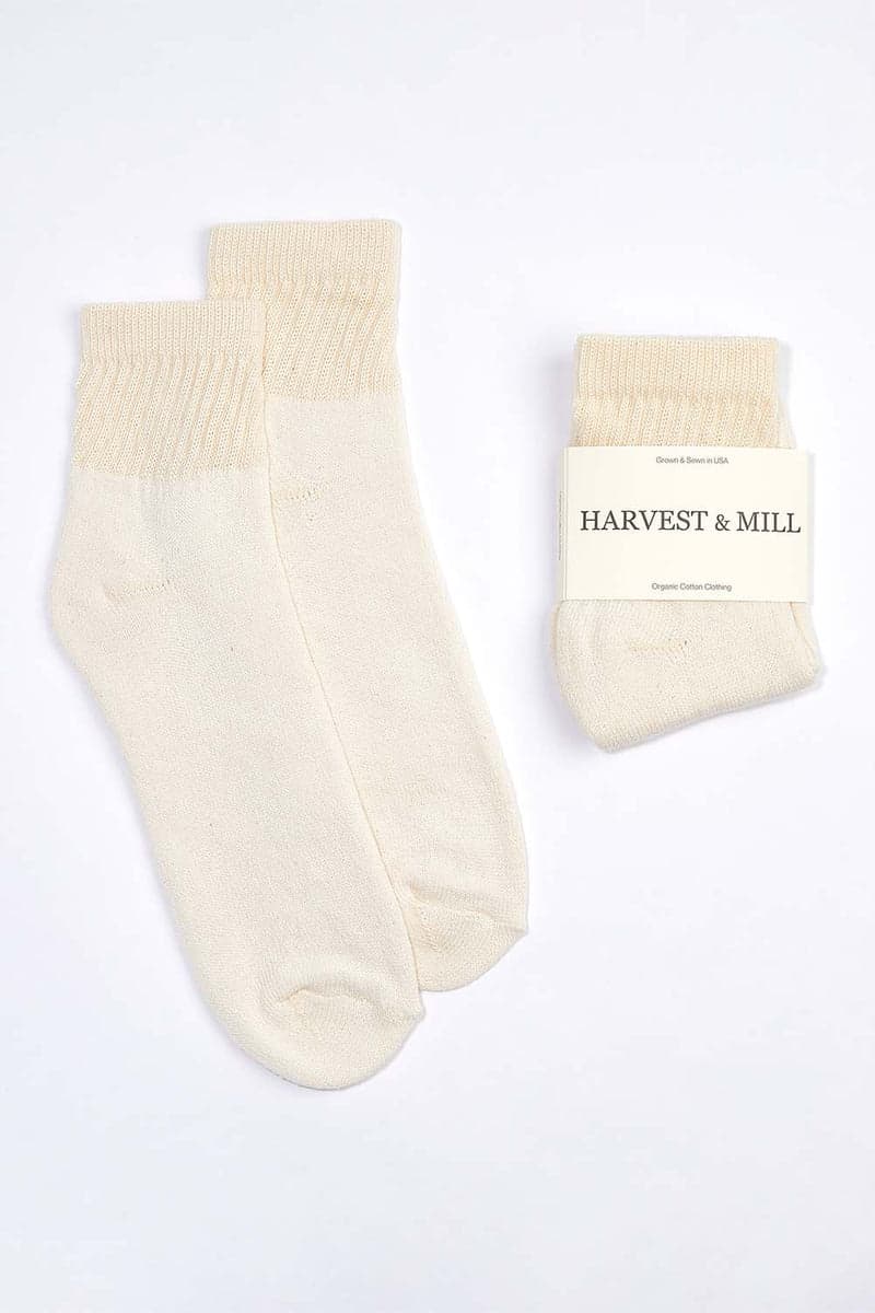 Men's Organic Cotton Socks Natural-White Ankle 1