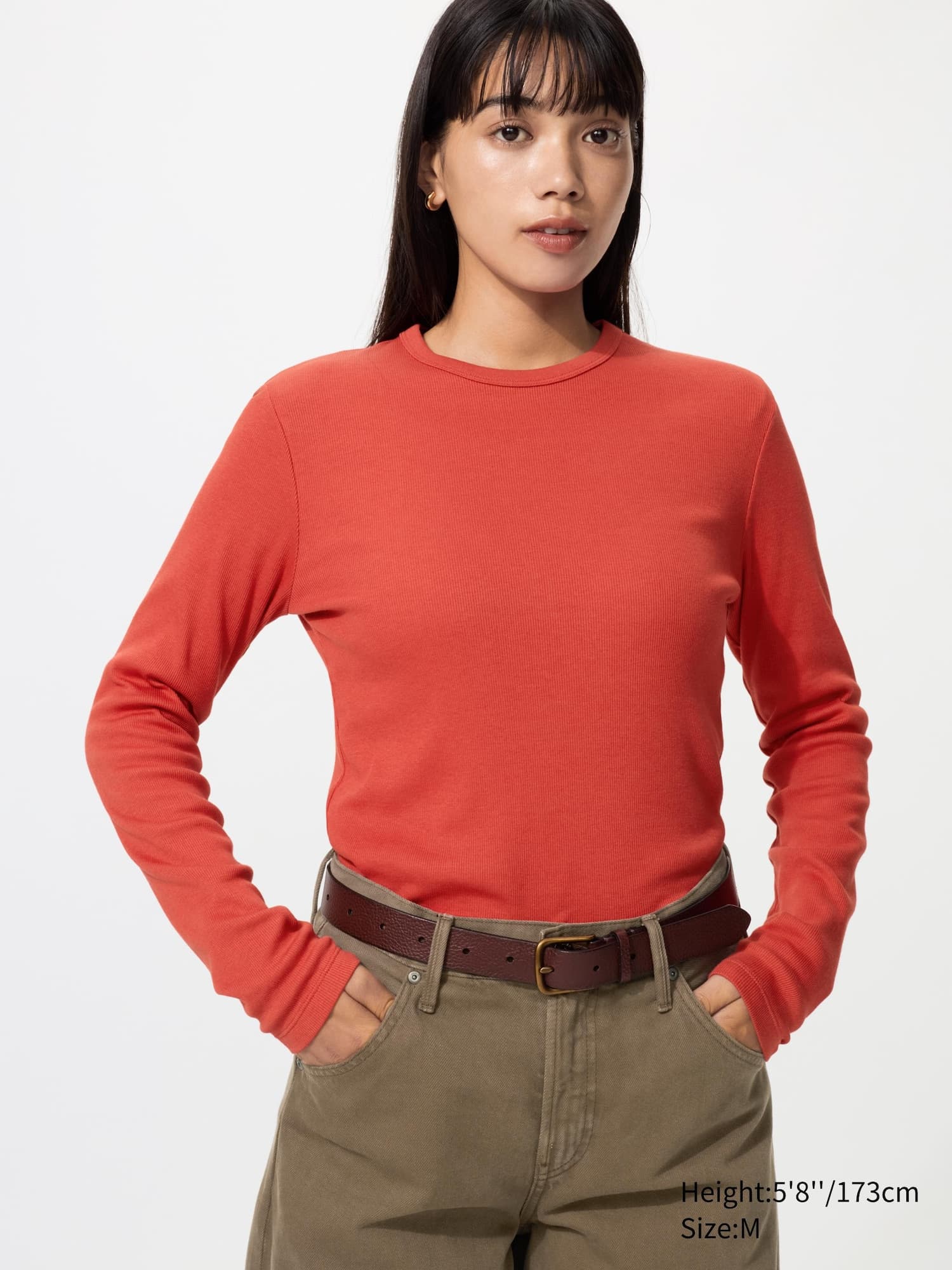 T-shirt côtelé doux (Manches longues)