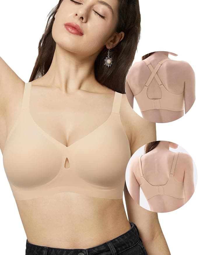 Push Up Wireless Bras - Seamless Support Comfortable S