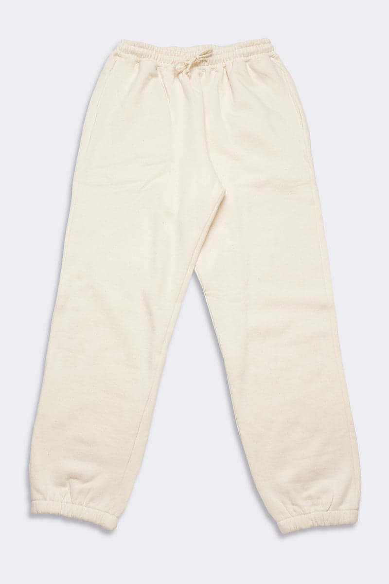 Men's Organic Heavyweight Fleece Sweatpants in Natural