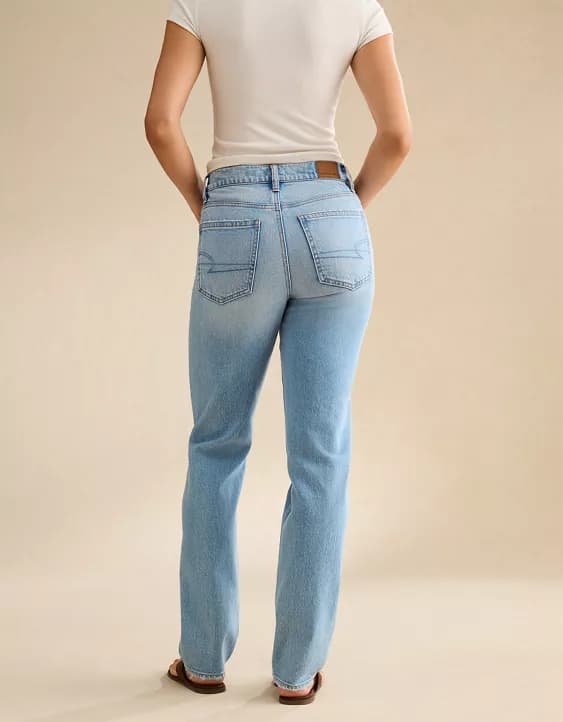 AE Stretch Super High-Waisted Straight Jean