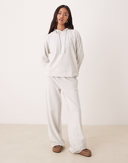 Pantalon de jogging d'ensemble ample - Gris clair