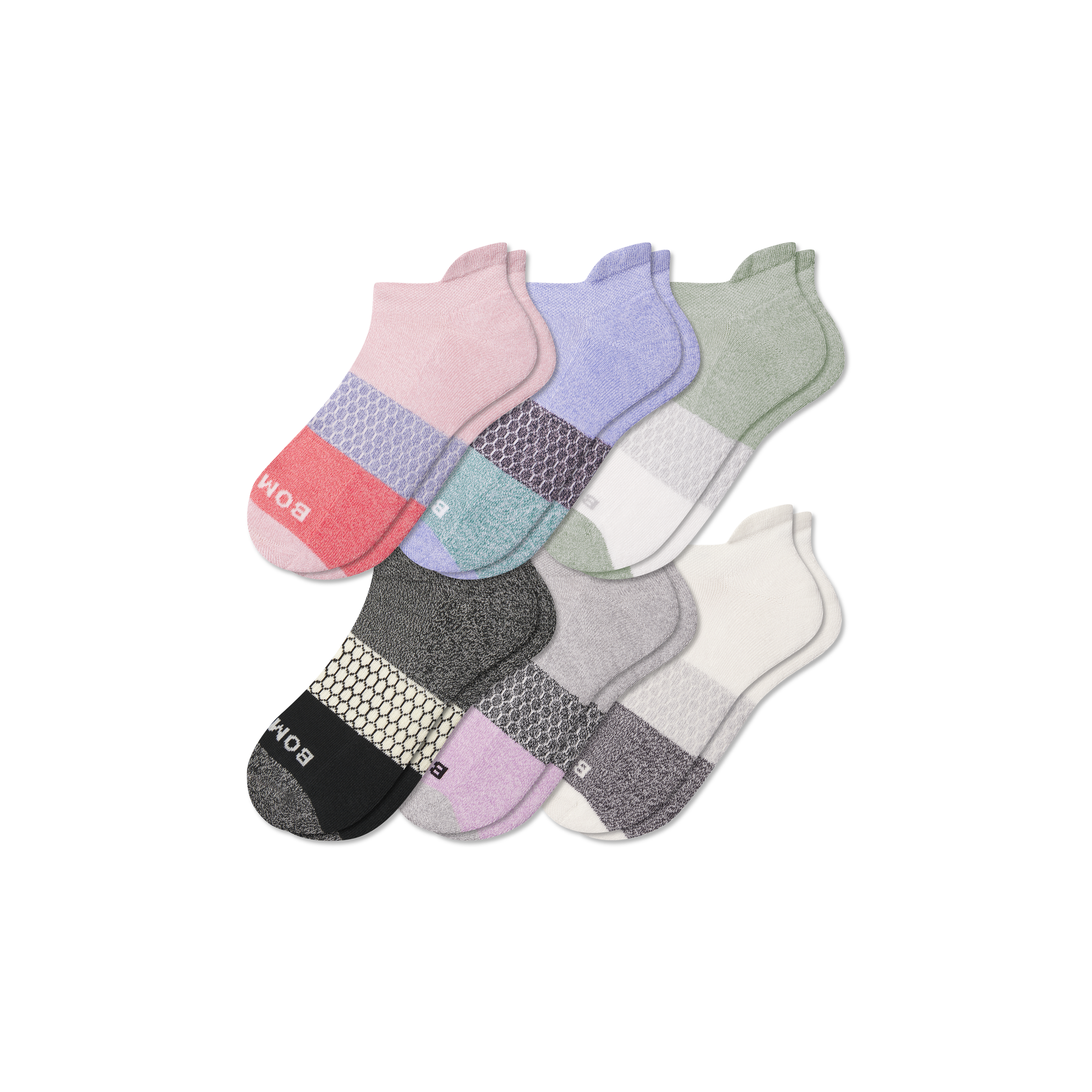 Women's Tri-Block Ankle Sock 6-Pack 1