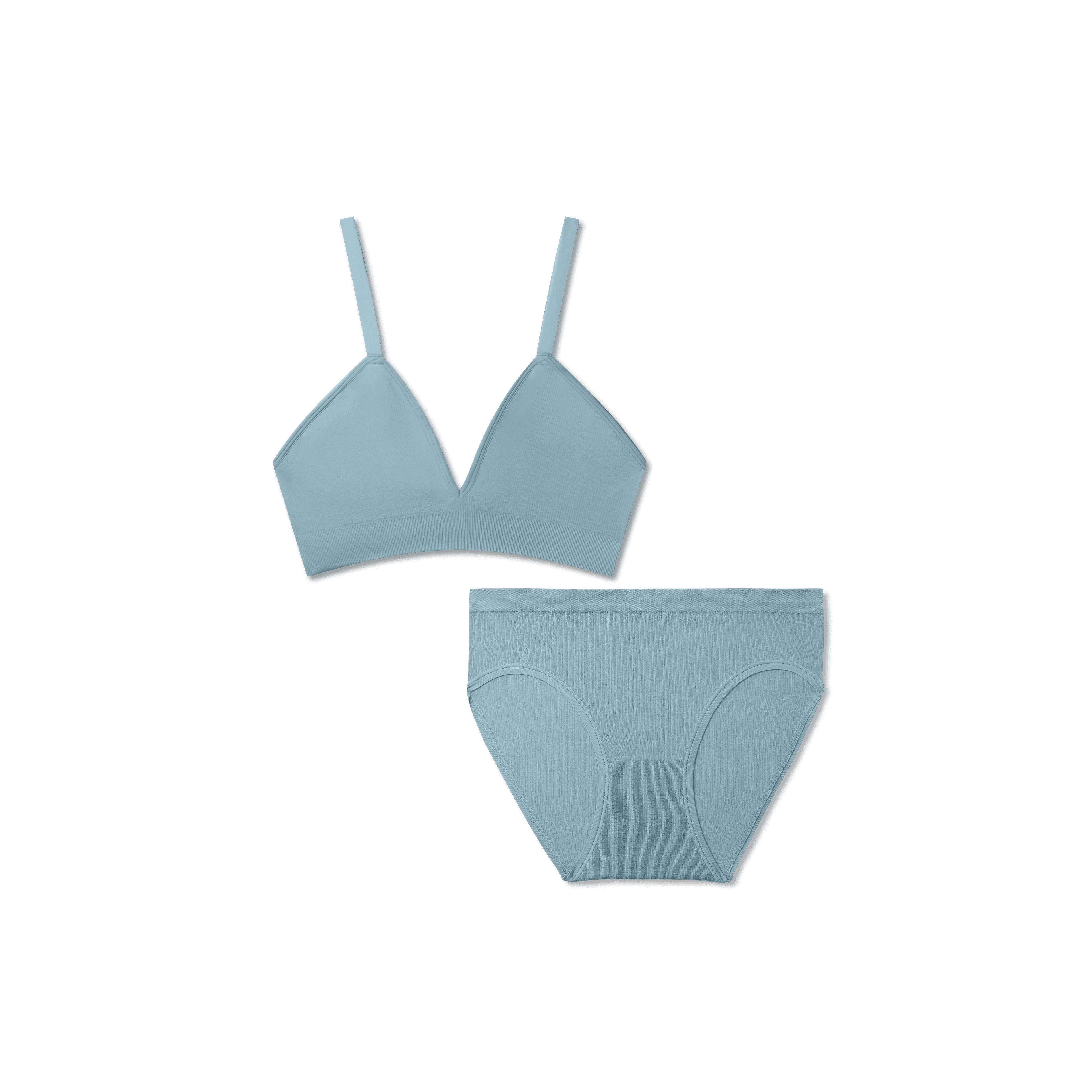 Women's Seamless Triangle Bralette + Brief Pack 1