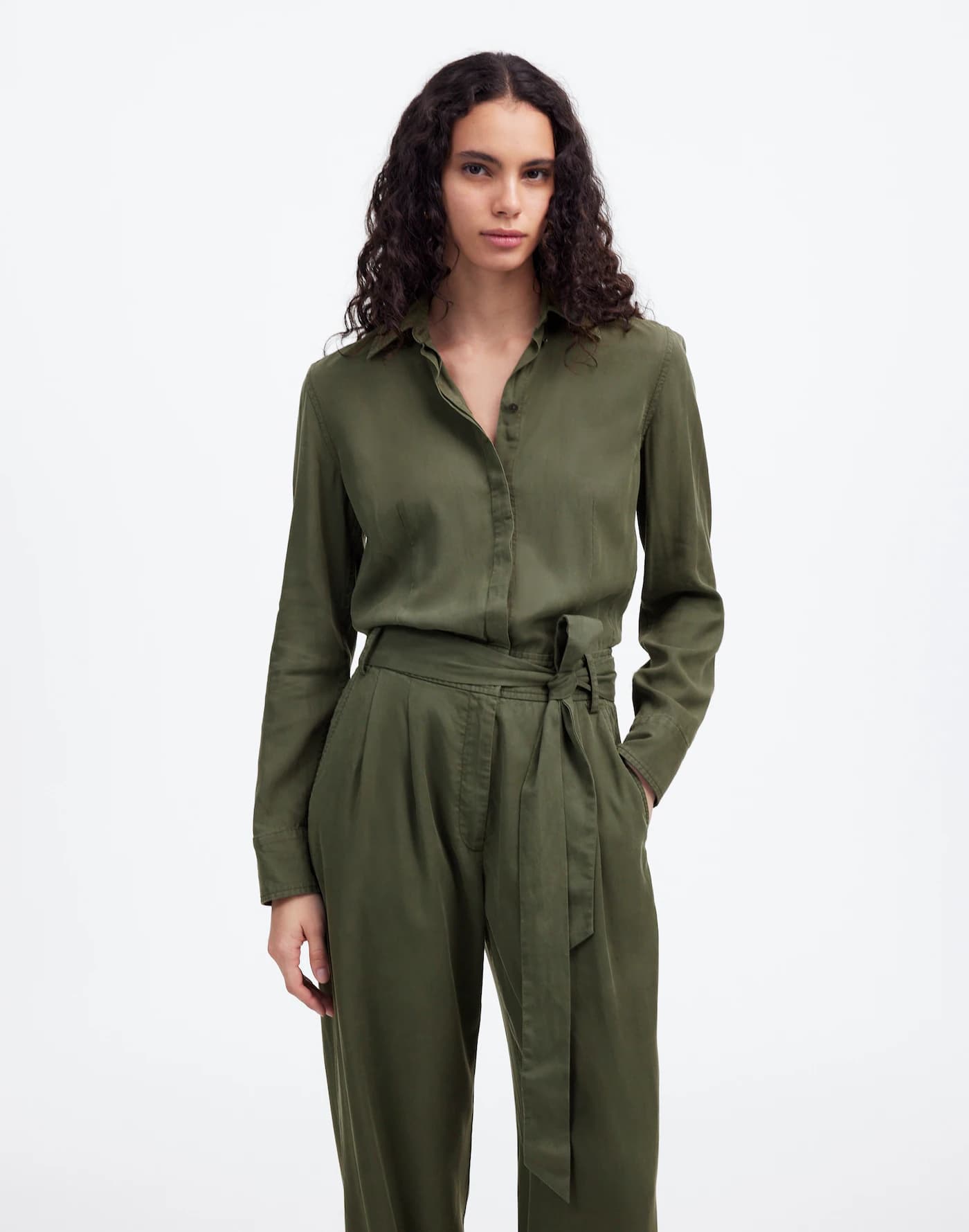 Relaxed Tie-Waist Wide-Leg Jumpsuit
