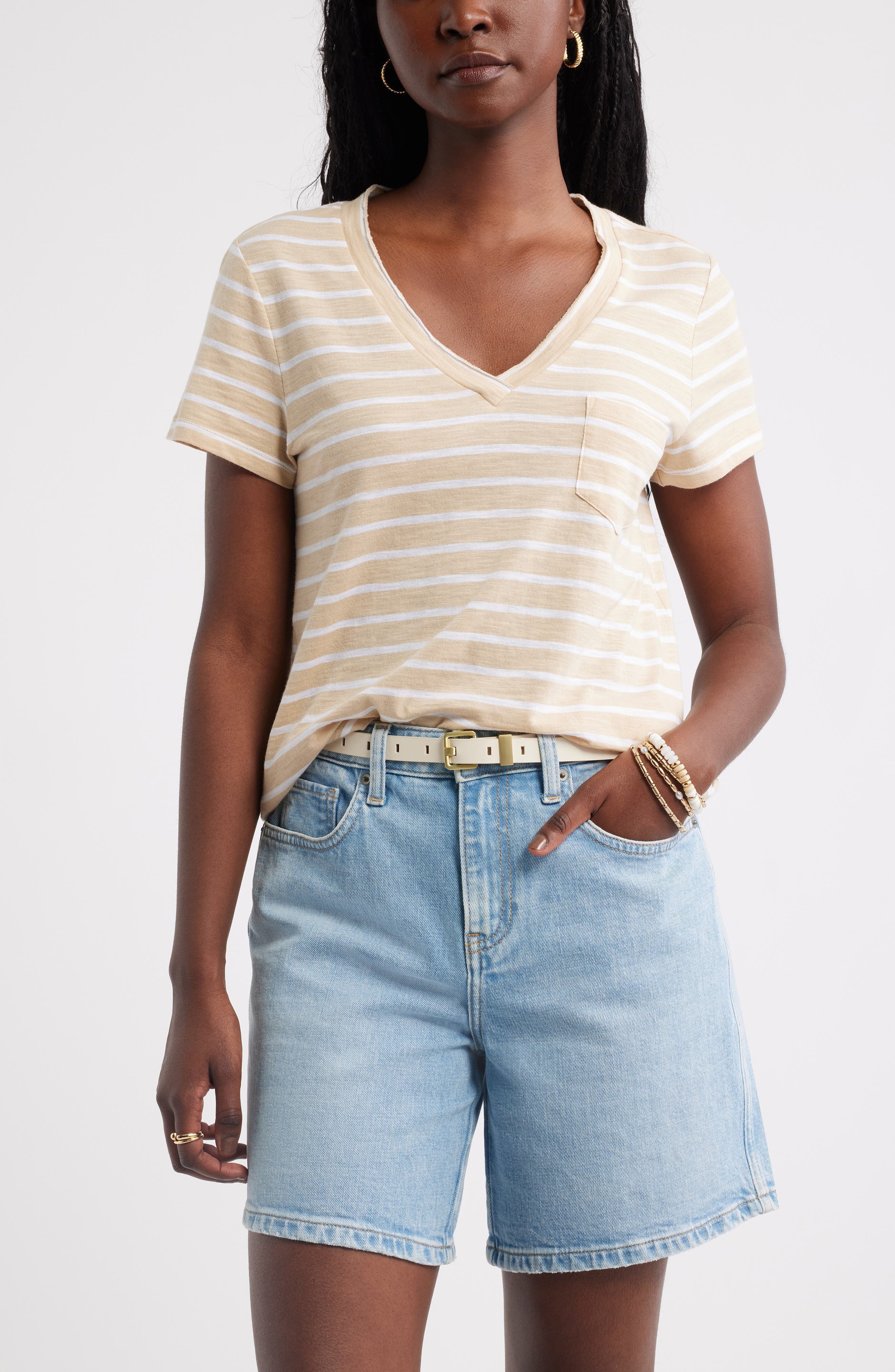 Cotton Modal V-Neck T-Shirt