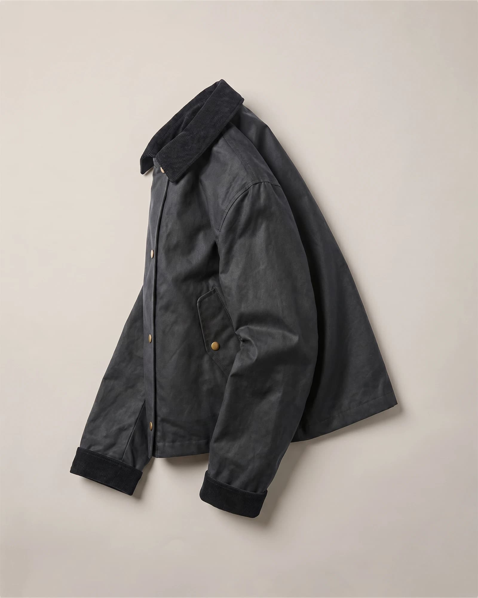 Organic Waxed Cotton Cropped Barn Jacket