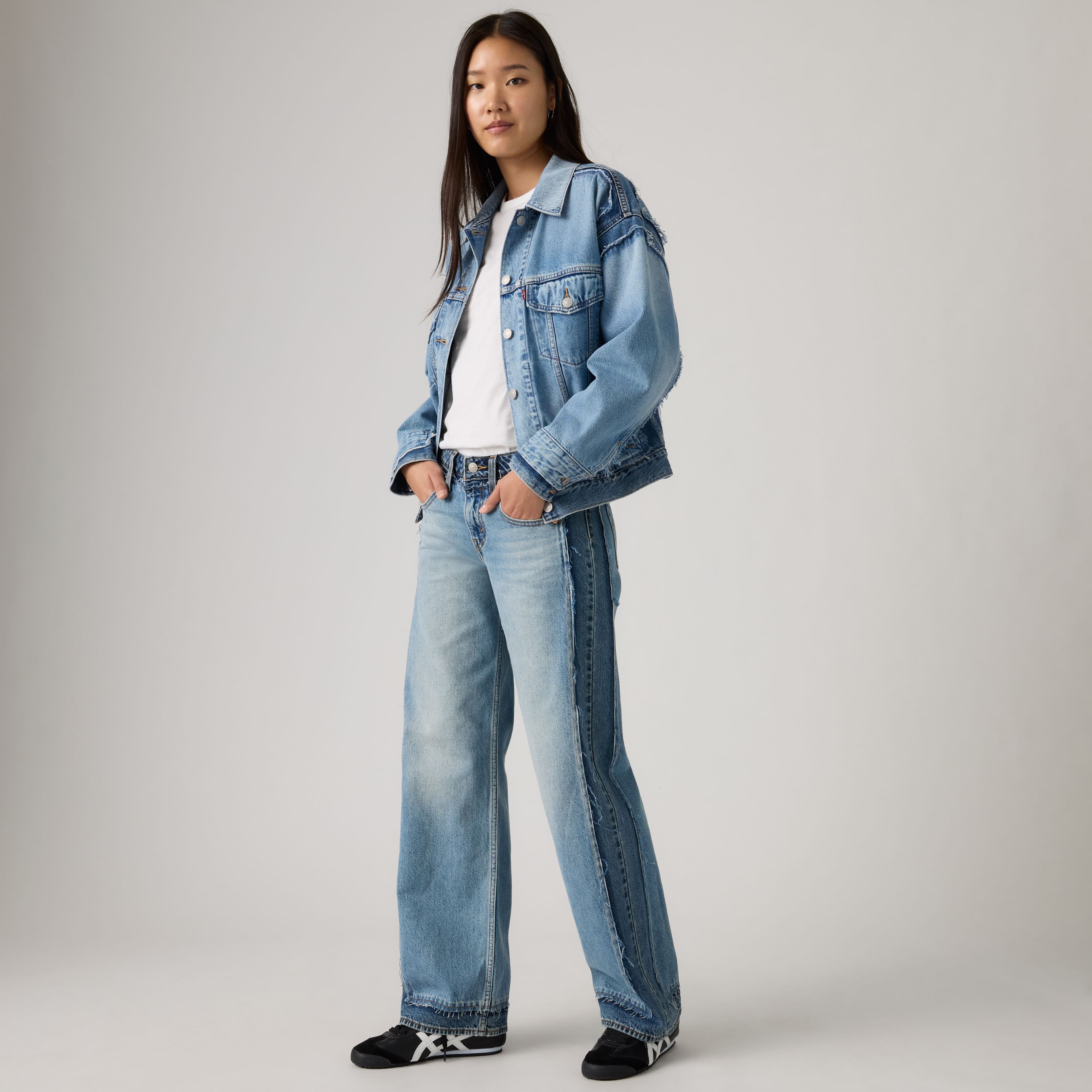 Deconstructed Low Loose Women's Jeans