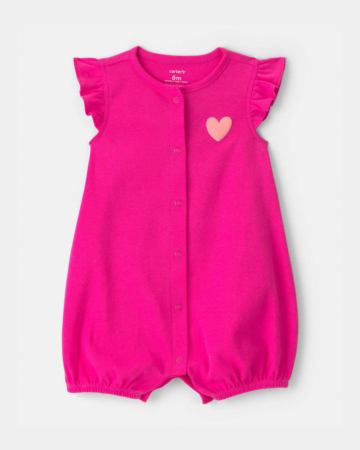 Baby Girl Little Love Heart Short Sleeve Romper