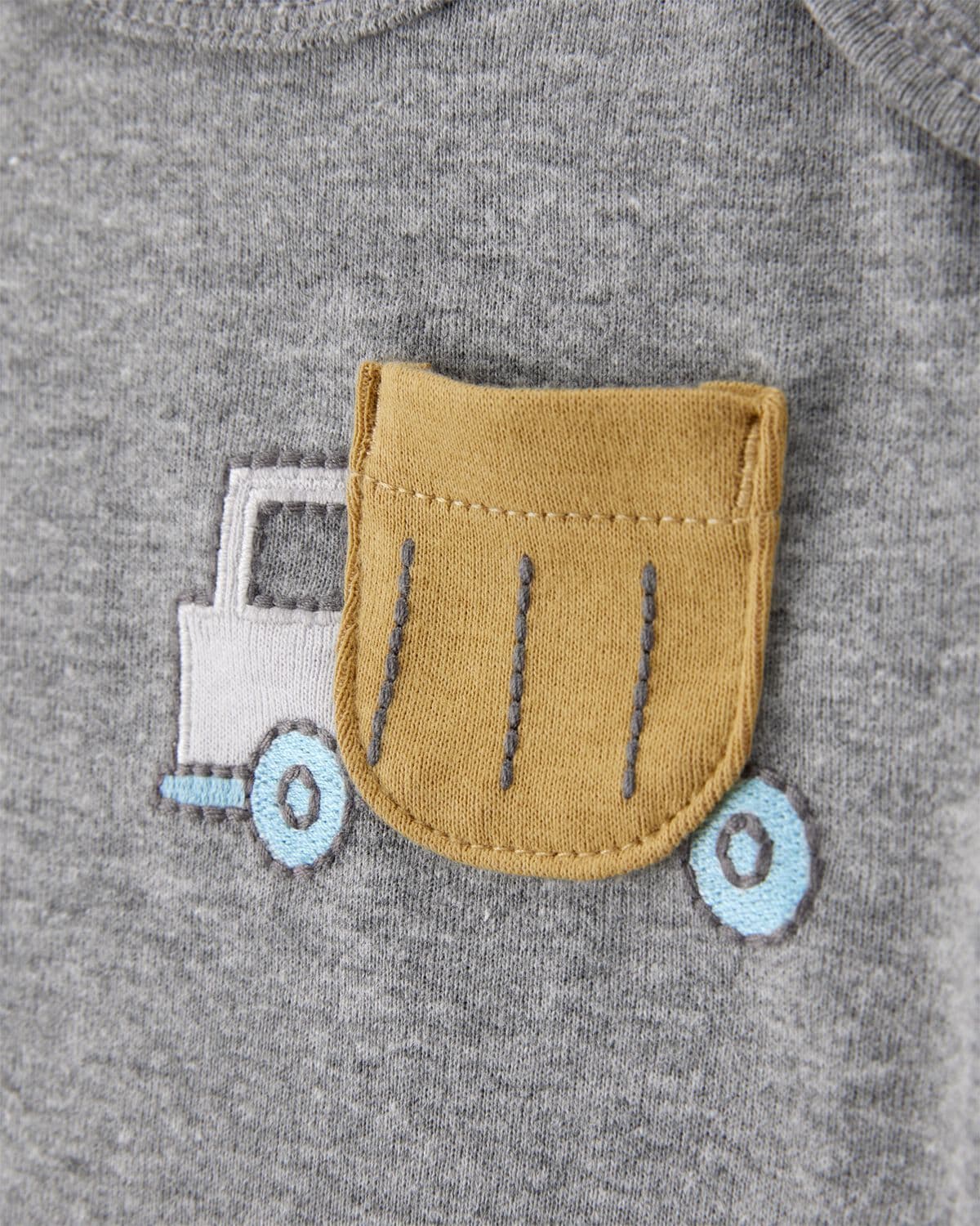 Baby Boy 5-Pack Construction Short Sleeve Cotton Bodysuits